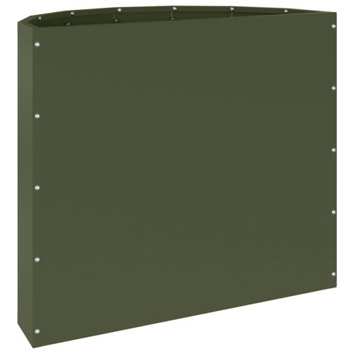 Кашпа Маслинено зелено 60 x 30 x 50 см Стомана