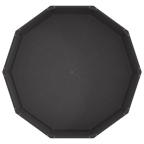Кашпа Черно 120 x 120 x 35 см Стомана