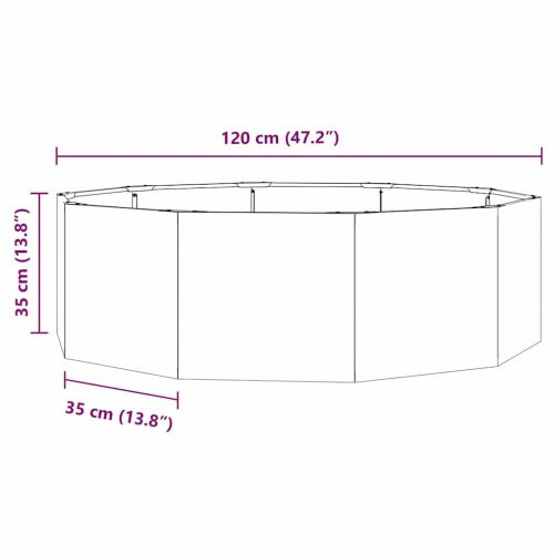 Кашпа Антрацит 120 x 120 x 35 см Стомана