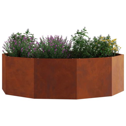 Кашпа Ръждясало 120 x 120 x 35 см Патинираща стомана