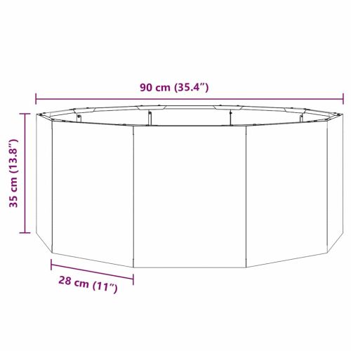 Кашпа Ръждясало 90 x 90 x 35 см Патинираща стомана