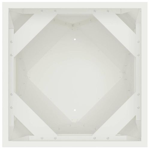 Кашпа 2 pcs Бяло 30 x 30 x 75 см Стомана