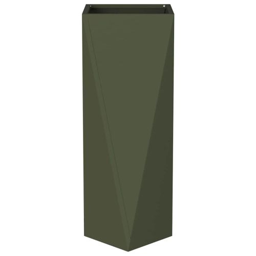 Кашпа 2 pcs Маслинено зелено 30 x 30 x 75 см Стомана
