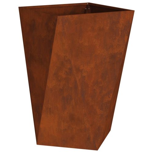 Кашпа 2 pcs Ръждясало 50 x 50 x 75 cm Патинираща стомана