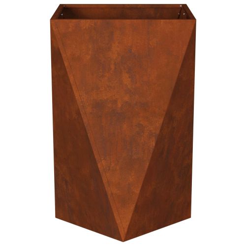 Кашпа 2 pcs Ръждясало 50 x 50 x 75 cm Патинираща стомана