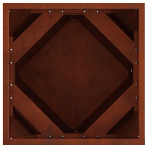 Кашпа 2 pcs Ръждясало 40 x 40 x 40 cm Патинираща стомана