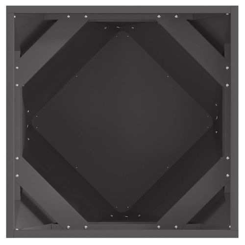 Кашпа 2 pcs Черно 50 x 50 x 50 cm Стомана