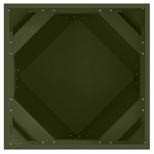 Кашпа Маслинено зелено 50 x 50 x 50 cm Стомана