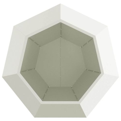 Кашпа Бяло 100 x 100 x 80 см Стомана