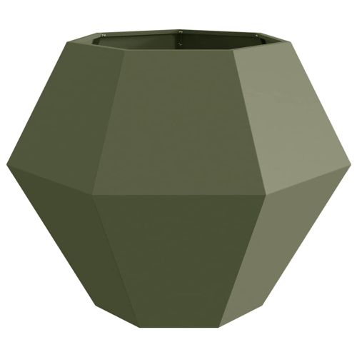 Кашпа Маслинено зелено 100 x 100 x 80 см Стомана