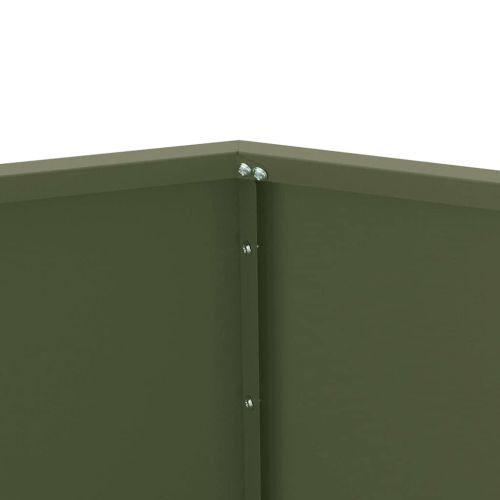 Кашпа Маслинено зелено 100 x 100 x 80 см Стомана