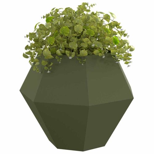 Кашпа 2 pcs Маслинено зелено 100 x 100 x 80 см Стомана
