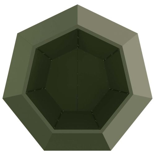 Кашпа 2 pcs Маслинено зелено 100 x 100 x 80 см Стомана