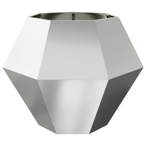 Кашпа 2 pcs Сребрист 100 x 100 x 80 см Галванизирана стомана