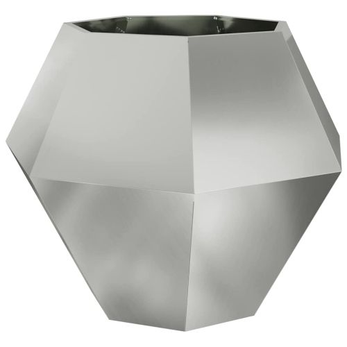 Кашпа 2 pcs Сребрист 100 x 100 x 80 см Галванизирана стомана