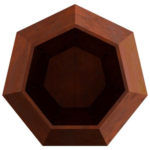 Кашпа Ръждясало 100 x 100 x 80 см Патинираща стомана