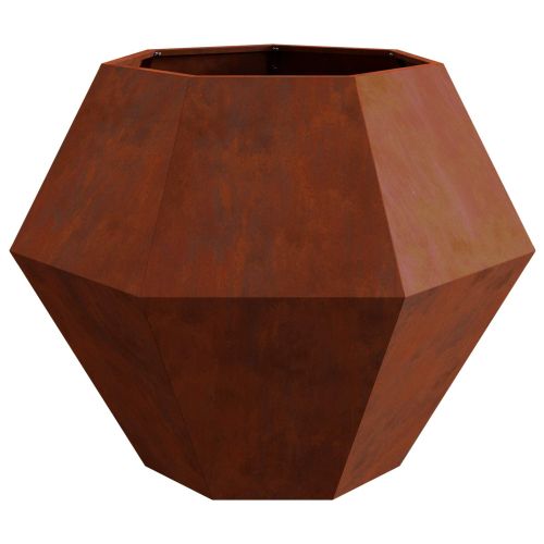 Кашпа 2 pcs Ръждясало 100 x 100 x 80 см Патинираща стомана