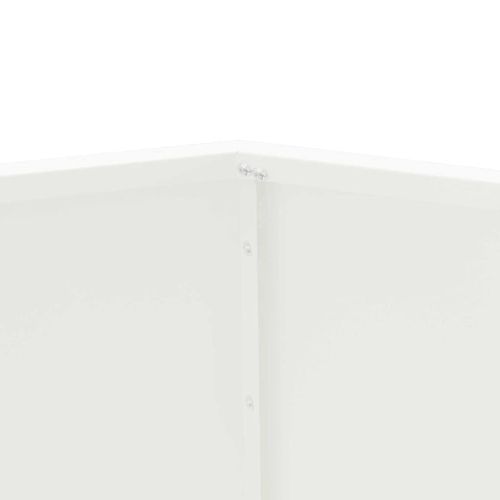 Кашпа 2 pcs Бяло 75 x 75 x 60 см Стомана