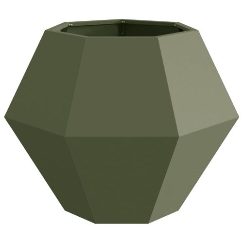 Кашпа 2 pcs Маслинено зелено 75 x 75 x 60 см Стомана