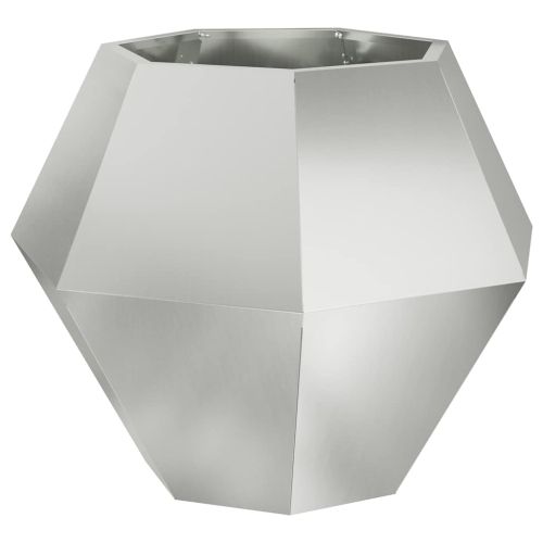 Кашпа 2 pcs Сребрист 75 x 75 x 60 см Галванизирана стомана