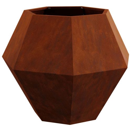 Кашпа Ръждясало 75 x 75 x 60 см Патинираща стомана