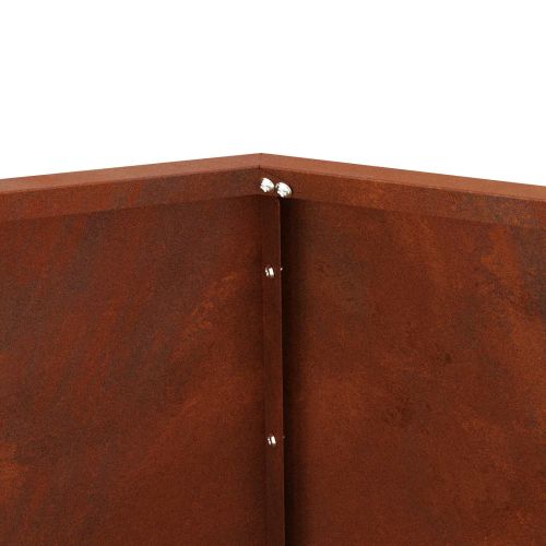 Кашпа 2 pcs Ръждясало 75 x 75 x 60 см Патинираща стомана