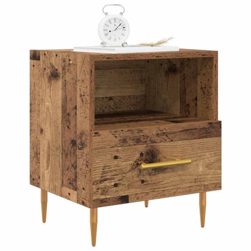 Нощно шкафче с чекмедже 2 pcs Старо дърво 40 x 35 x 47,5 см