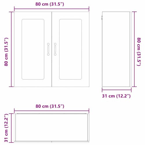 Панел за миялна машина Kalmar Циментено сиво 80 x 31 x 80 см