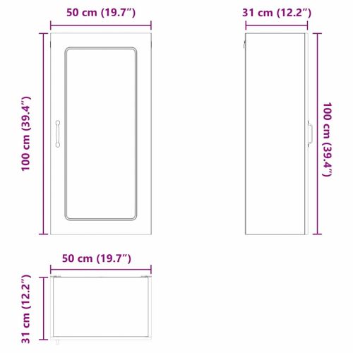 Панел за миялна машина Kalmar Бяло 50 x 31 x 100 см
