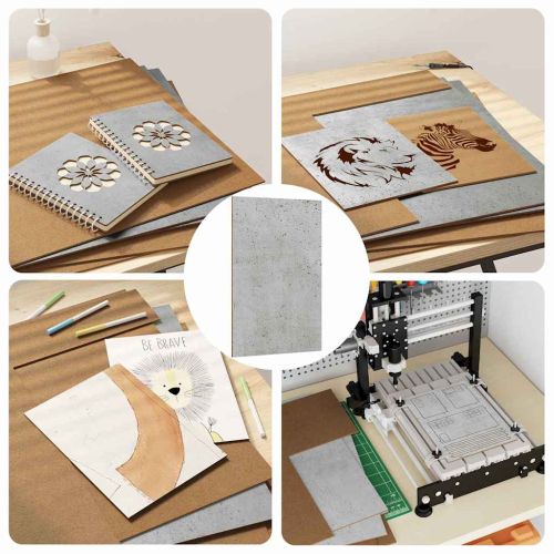 Декор панели 12 pcs Циментено сиво 40 x 60 x 0.27 см