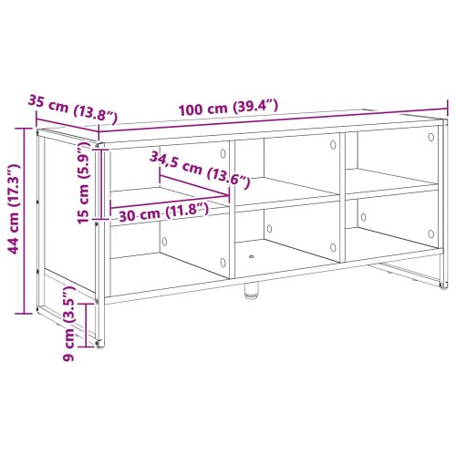Шкаф за обувки Дъб Артизан 100 x 35 x 44 см Инженерно дърво