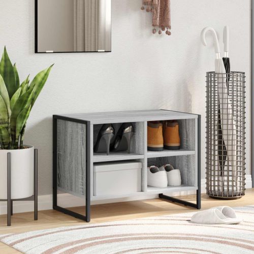 Шкаф за обувки Сив Сонома 60 x 35 x 44 см Инженерно дърво