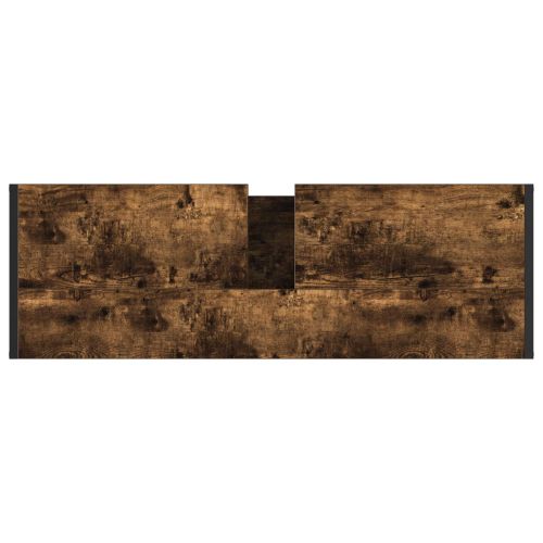 Шкаф за баня с врата Димящ дъб 90 x 30 x 60 cm Инженерно дърво