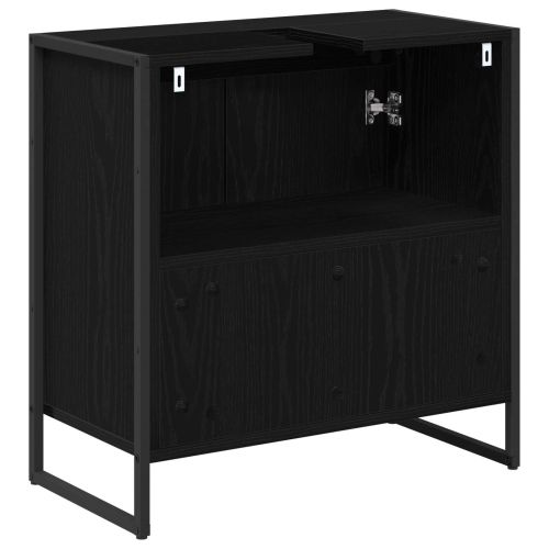 Шкаф за баня с врата Черния дъб 60 x 30 x 60 cm Инженерно дърво