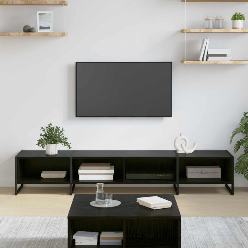 ТВ шкаф Черния дъб 170.5 x 36 x 30.5 см Инженерно дърво