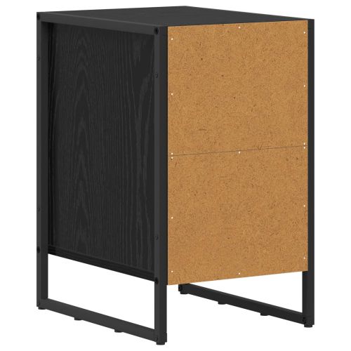 Нощно шкафче 2 pcs Черния дъб 39.5 x 30 x 50 см Инженерно дърво