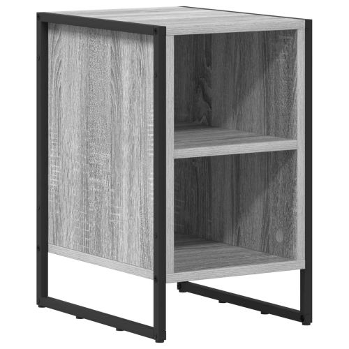Нощно шкафче Сив Сонома 39.5 x 30 x 50 см Инженерно дърво
