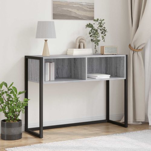 Крайна масичка Сив Сонома 100 x 36 x 75 см Инженерно дърво