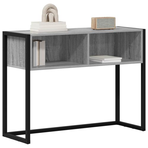 Крайна масичка Сив Сонома 100 x 36 x 75 см Инженерно дърво