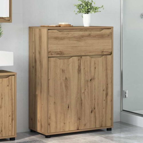 Шкаф за баня с рафт Дъб 72,5 x 36,5 x 100 см Инженерно дърво