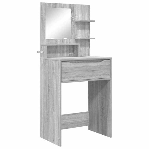 Тоалетки за спалня с чекмедже Сив Сонома 80 x 39,6 x 135 см