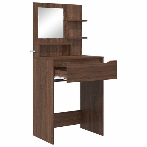 Тоалетки за спалня Кафяв дъб 80 x 39,6 x 135 см Инженерно дърво
