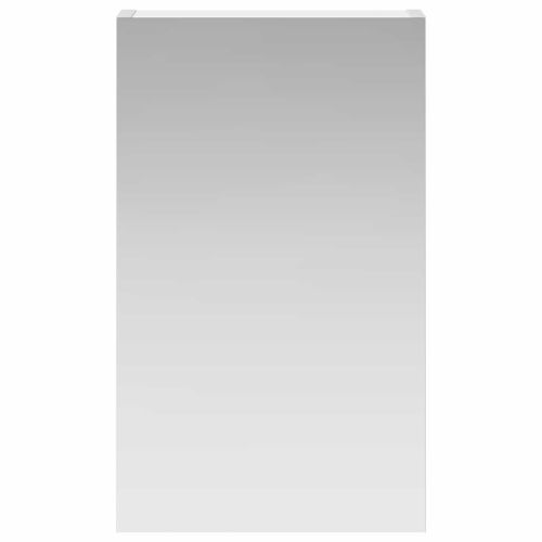 Шкаф с огледало за баня Бяло 30 x 10,5 x 50 см Инженерно дърво