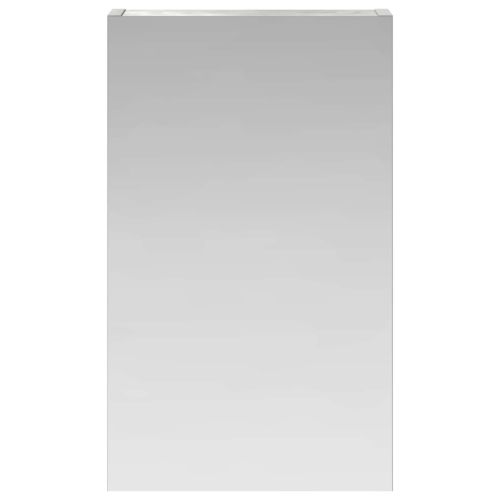 Шкаф с огледало за баня с рафт Циментено сиво 30 x 10,5 x 50 см