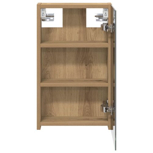 Шкаф с огледало за баня с рафт Дъб Артизан 30 x 10,5 x 50 см