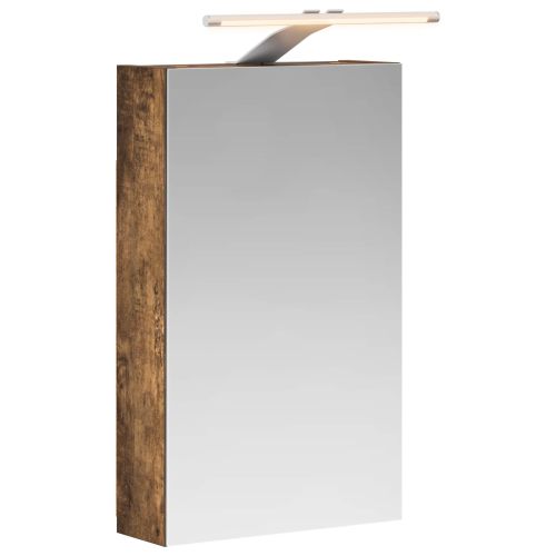 Шкаф с огледало за баня с рафт Димян дъб 30 x 10,5 x 50 см