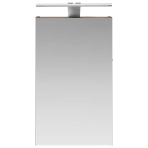 Шкаф с огледало за баня с рафт Димян дъб 30 x 10,5 x 50 см