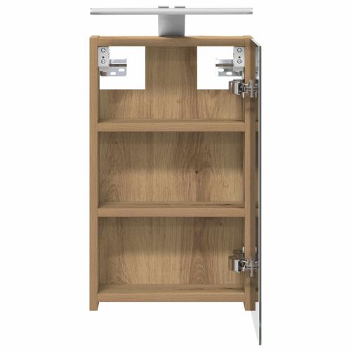 Шкаф с огледало за баня с рафт Дъб Артизан 30 x 10,5 x 50 см