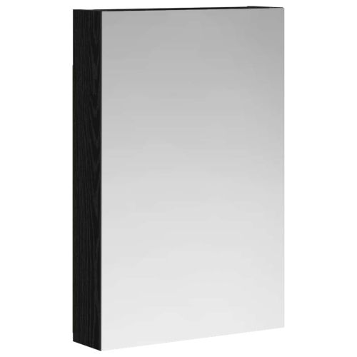 Шкаф с огледало за баня с рафт Черния дъб 40 x 10,5 x 60,5 см