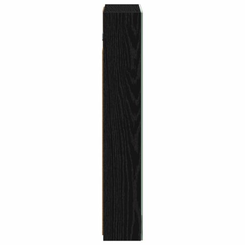 Шкаф с огледало за баня с рафт Черния дъб 40 x 10,5 x 60,5 см